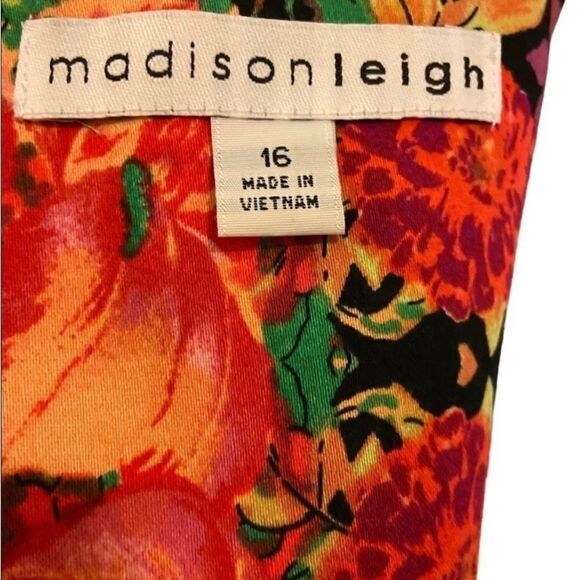 Womens Madison‎ Leigh Floral Cap Sleeve Shift Dress Size 16 NWT - Picture 8 of 12